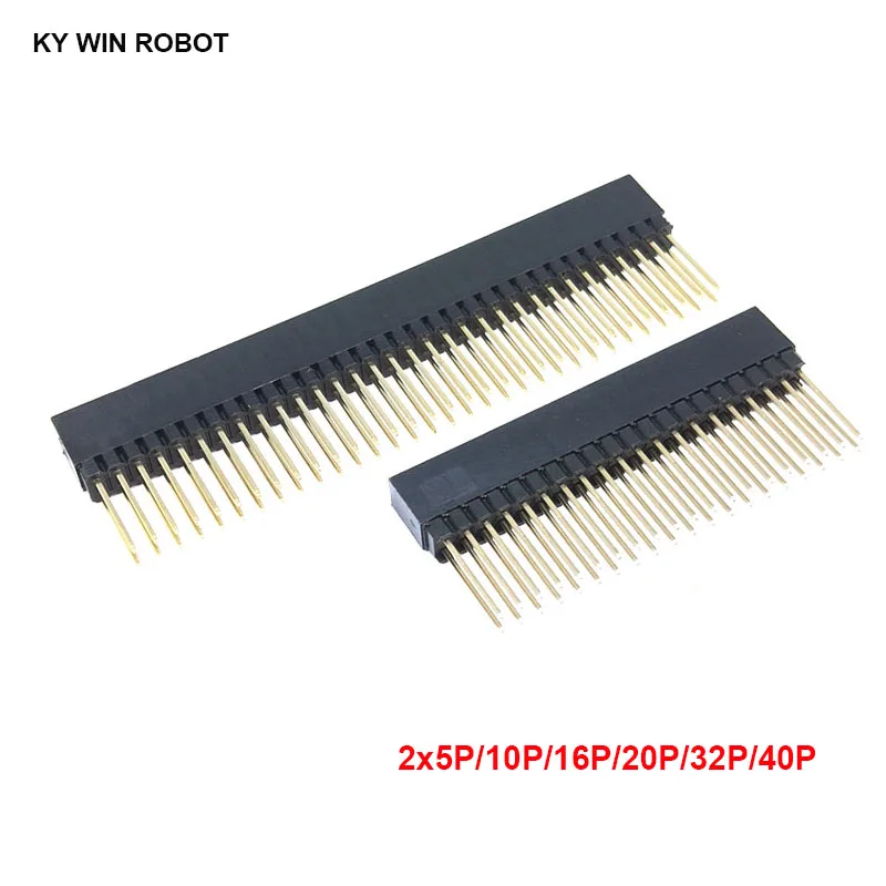 1 шт. 2 54 мм 2x 5P/10P/16P/20P/32P/40P контактный разъем для укладки двухрядный 2x20P PC104 Raspberry Pi