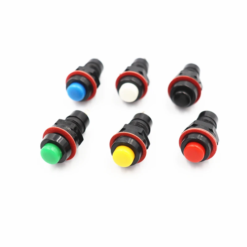 6pcs Color mixing 6 шт DS-211 DS-213 кнопочный переключатель 10 мм Мгновенный/самоблокирующимся круглая кнопка переключатель DS211 DS213 Миниатюрные - Цвет: 6pcs Color mixing
