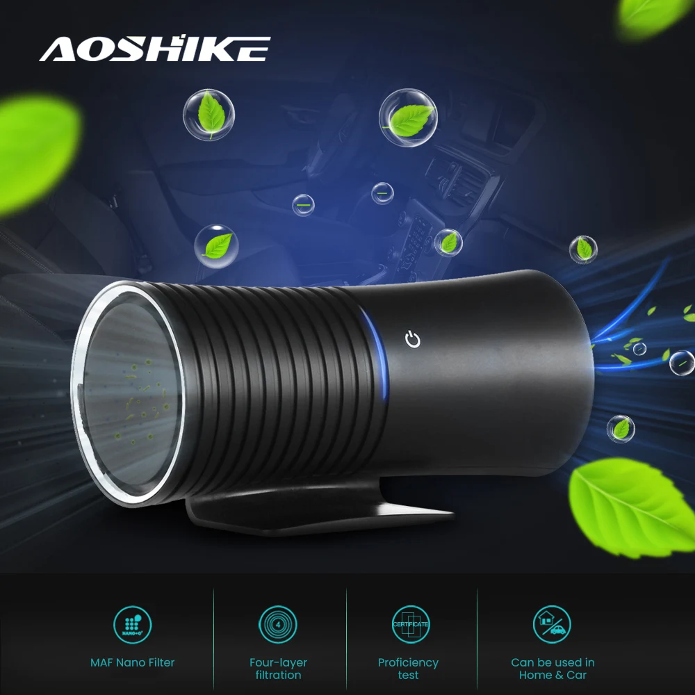 AOSHIKE новый автомобильный очиститель воздуха ионизатор отрицательный PM2.5 O