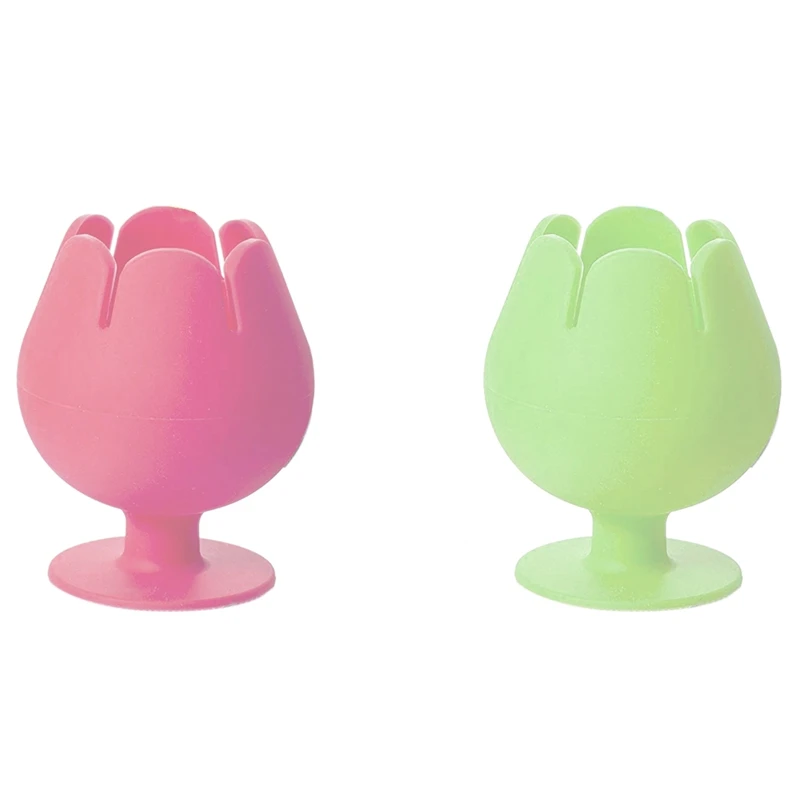 Silicone Vinyl Weeding Scrap Collector with Suction Cup,Wine Cup Shaped Organizer for Cricut Tools and Accessories Green, 3.14 