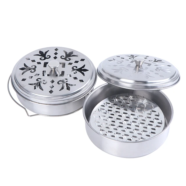 Rozsdamentes Acélból Készült Tűzálló Szúnyog-2-Es Füstölő Tekercset Tálca Háló Doboz - Image 3