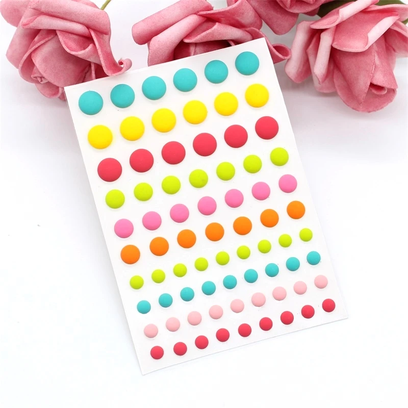 

YPP CRAFT Colorful Sugar Sprinkles Self- adhesive Enamel Dots Resin Sticker for Scrapbooking/ DIY Crafts/ Card Making Decoration