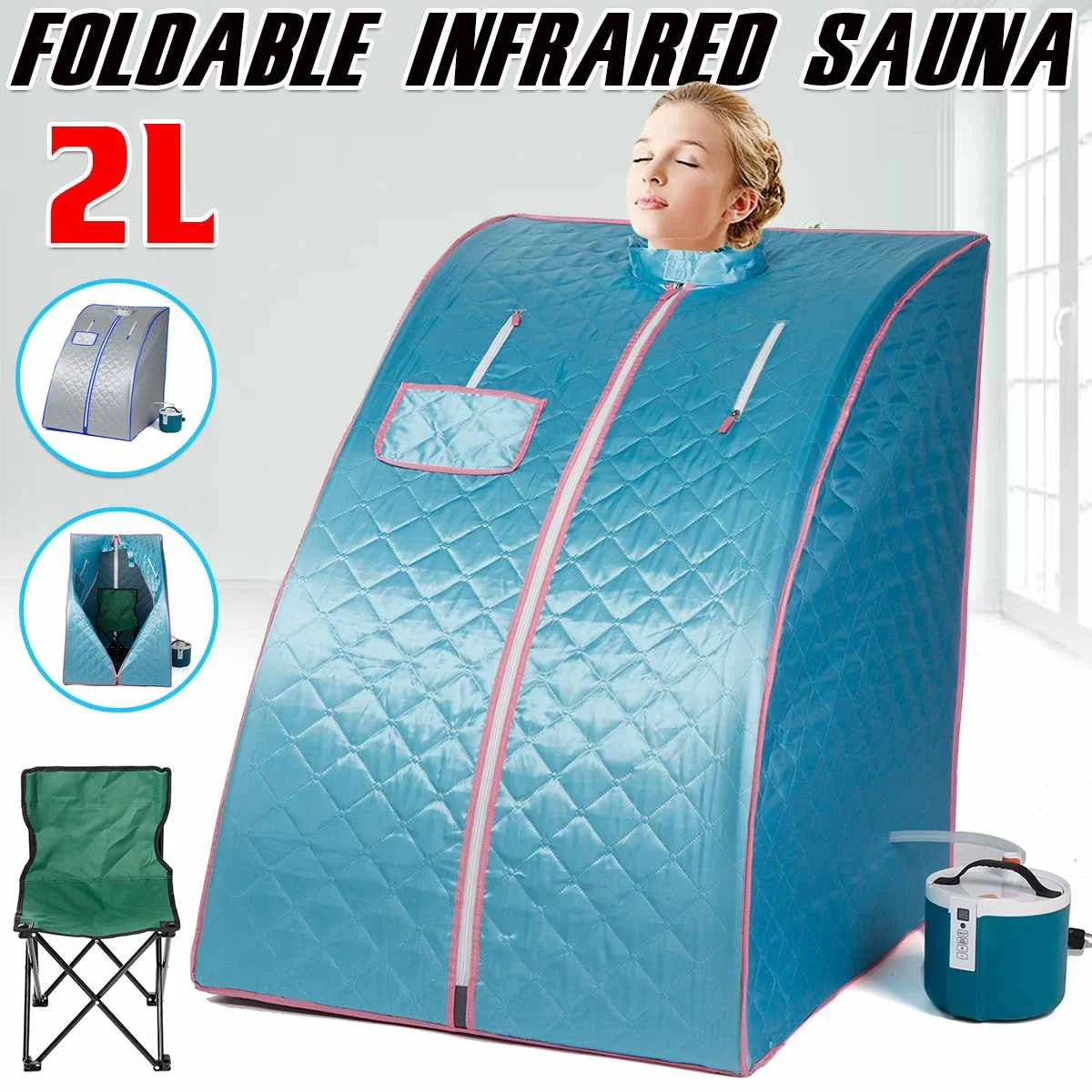 Steam Sauna Spa Room Home Beneficial Full Body Slimming Folding Detox
