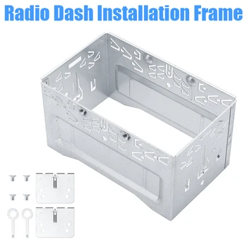 

Car DVD Player Frame Set 2 DIN Cage Radio Vehicle Case Mounting Plate Iron Frame Plastic Panel for Car Interior Parts