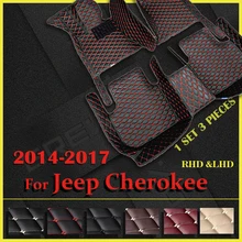 Tapis de sol de voiture personnalisé pour Jeep Cherokee, intérieur de voiture, 2014 2015 2016 2017