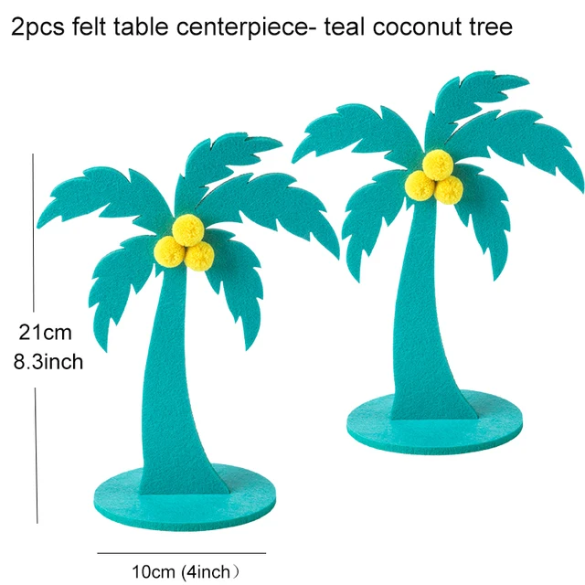 Tropical Flamingo Pineapples Cactus Coconut tree Centerpiece Table decorative Birthday Summer Wedding Hawaiian Party Decorations coconut tree2