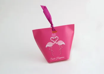 

Cartoon Flamingos Candy Boxes Wedding Favors Party Gift Box paper package Candy Bag