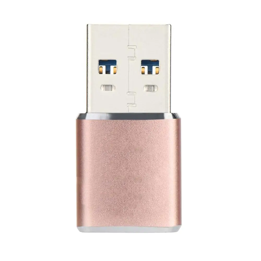 Мини-кардридер из алюминиевого сплава с разъемом usb типа Micro-USB и USB с поддержкой одновременного чтения и записи - Цвет: Золотой