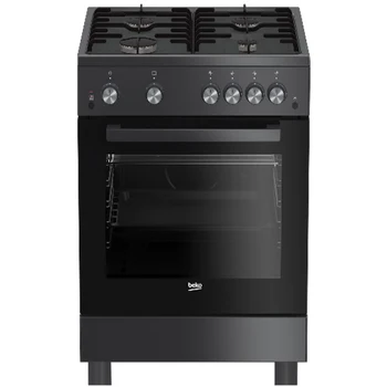 

Gas stove Beko fsg62120dacs, gas oven, glass lid, anthracite