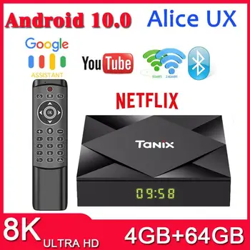 

TX6S Tanix Android 10.0 TV Box H616 Chip TX6 4GB 64GB Smart TV Box Media Player Dual WiFi Bluetooth 8K TV Set Top Box