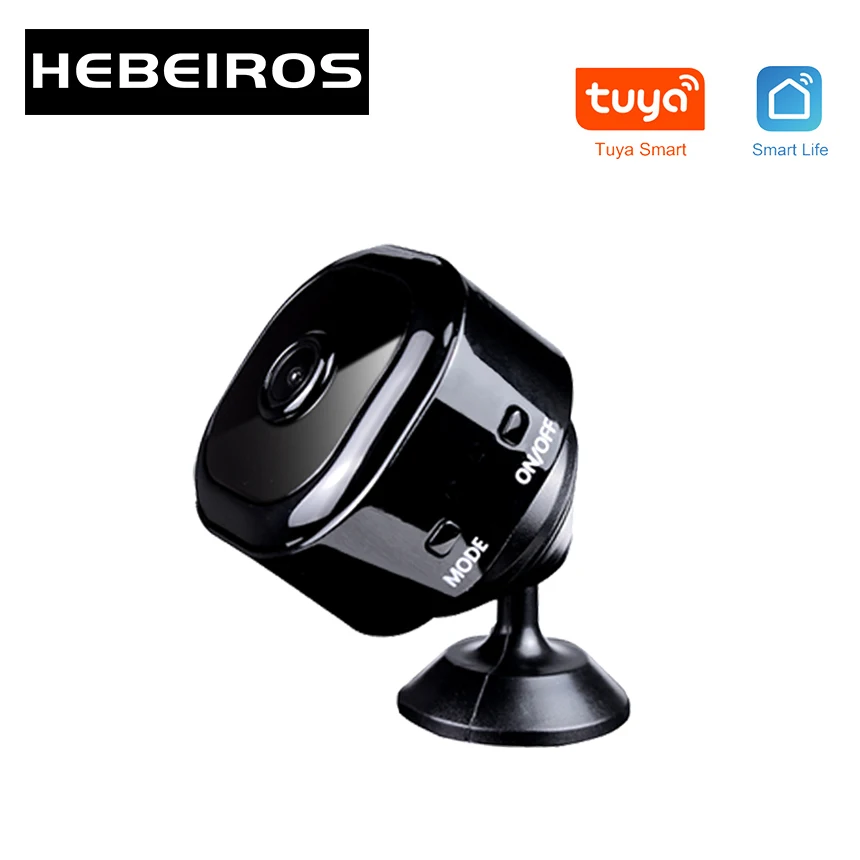 

Hebeiros HD1080P Smart Life Mini Battery Tuya Camera Magnetic Base Portable Car Dash Camera Audio TF Card AP Mode IP Wifi Camera