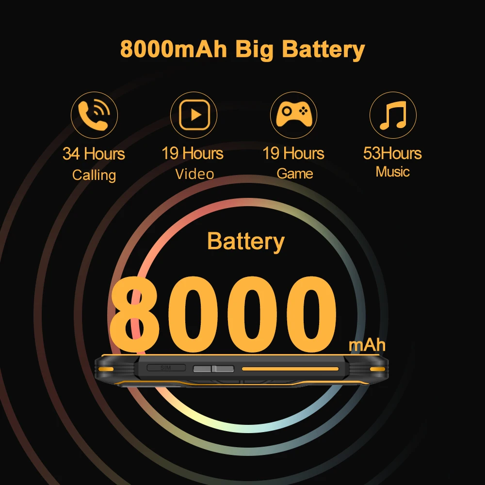Cubot KingKong 5 Pro Android 11 IP68/IP69K Impermeable Rugged Smartphone Móvil Todorerreno para Viajes o Deporte Smartphone 8000mAh Batería NFC 48MP Triple Cámara 4GB+64GB GPS Dual SIM teléfono moviles Robusto 2021 - Imagen 3