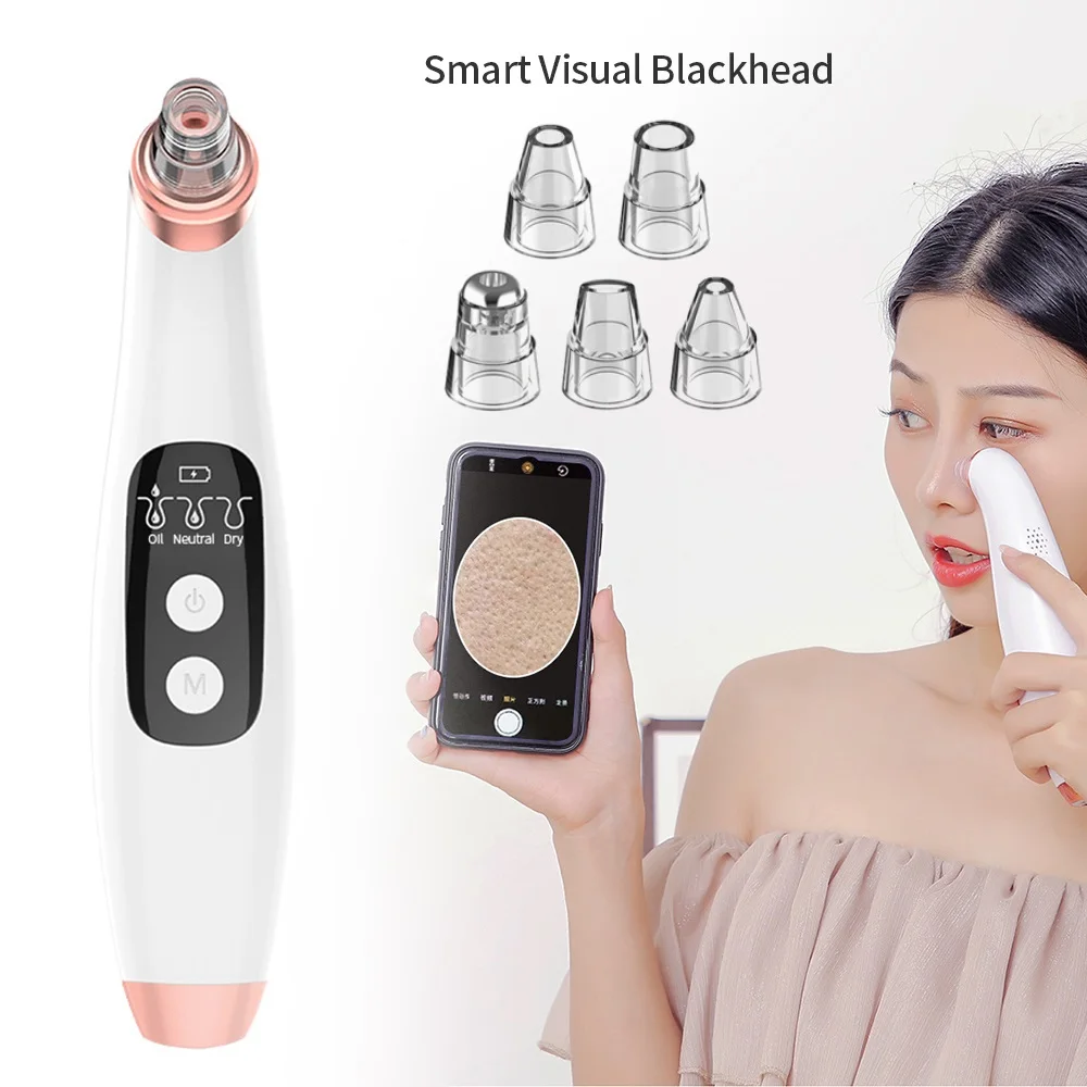 

Visible Blackhead Removal Acne Pimple Vacuum Suction Machine LED Display Visual Pore Pimple Deep Cleaner Facial Skin Care Tool