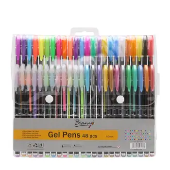 

48 Unique Colors Gel Pens Adult Art Markers Kid Drawing Craft Supplies Gifts Set