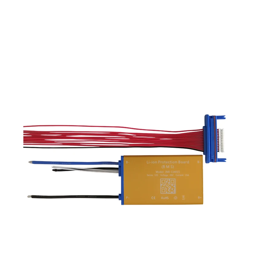 Super thin 36V 10S 15A 25A 35A Li ion BMS PCM PCB with heat sensor and on off switch for Hailong battery ebike battery afbeelding
