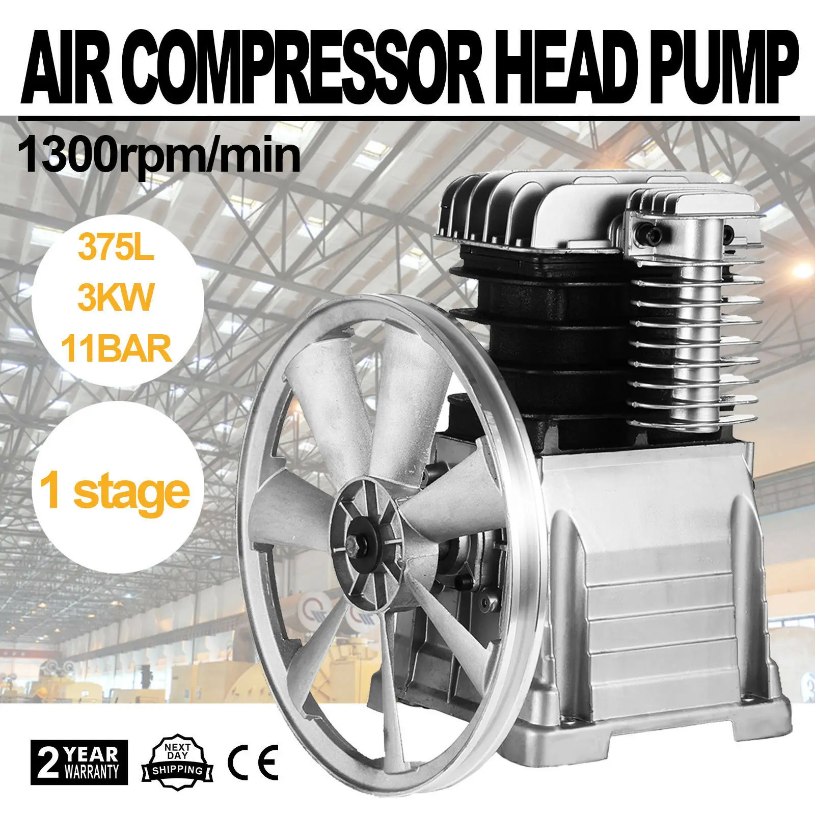 Воздушный компрессор насос 3HP 11 8cfm воздушный головка насоса 115psi одноступенчатый