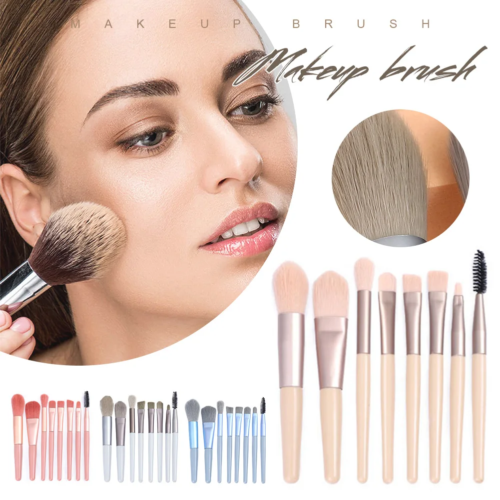 Набор кистей для макияжа кисть бровей теней румян пудры губ инструмент идеальный