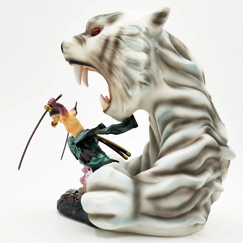 

One Piece GK Ultra Large White Tiger Sauron Zoro ji tiger Hunting Sauron Royce Noah Three Knife Flow Doll Garage Kit