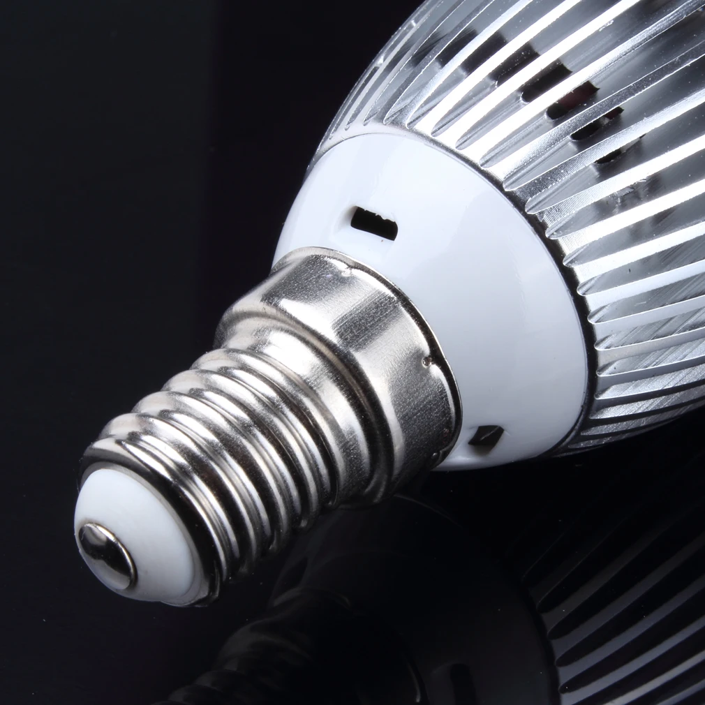E14 9W 3LED теплый белый свет лампы кристалл источник света серебро