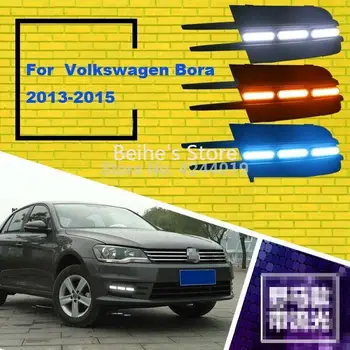 

For Volkswagen Bora 2013-2015 Day Light Fog Lights Fog Lamps LED Driving Light