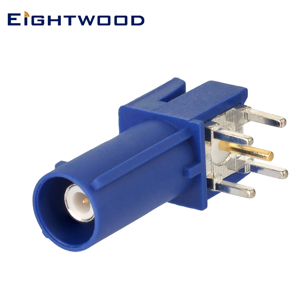 Eightwood Fakra C синий/5005 разъем PCB крепление правый угол RF адаптер для автомобиля GPS
