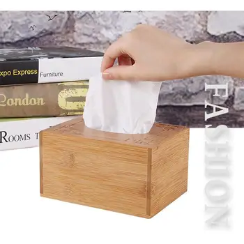 

Plastic Tissue Box New Brand Modern Wooden Cover Paper Home Car Napkins Holder Case Home Organizer Decoration Tools Storage Box