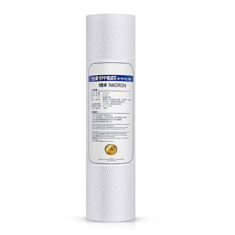 Water filter element 3pcs 10 Inch Water Purifier core 1 Micron 5 Micron Sediment Filter System Cartridge PP Cotton Filter Food grade