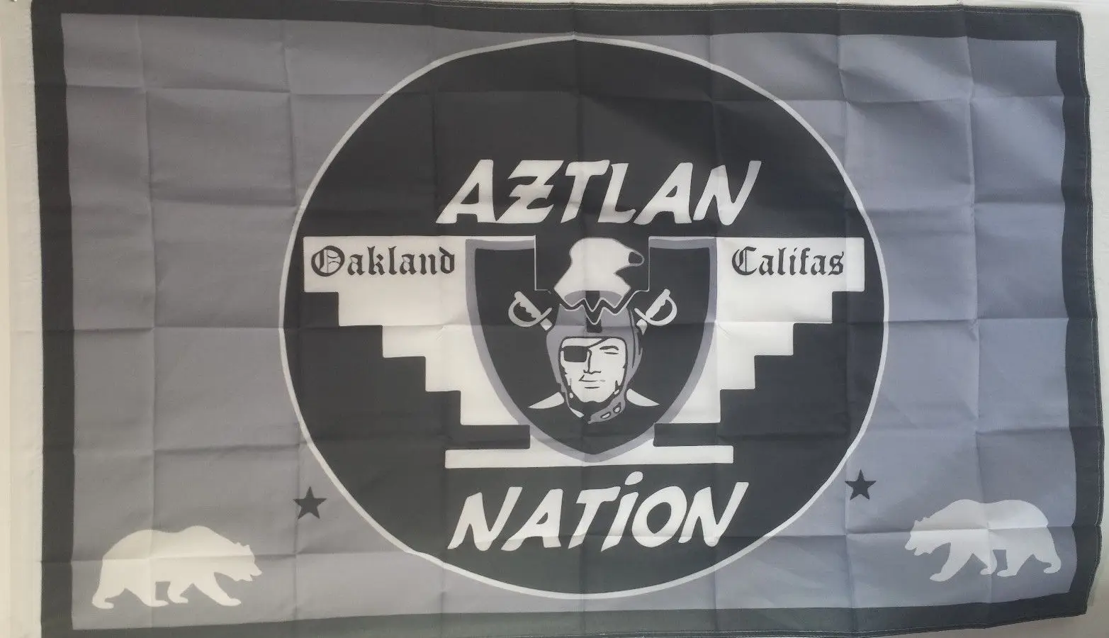 3ft x 5ft3 x5ft Oakland Raiders с принтов в виде флажков баннер, флаг из полиэстера Размеры 150*90 см