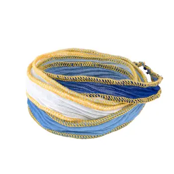 

KELITCH Gradient Colors Simple Design Brcelets for Women Jewelry Woven Silk Ribbon Cord Wrap Bracelets Adjustable New