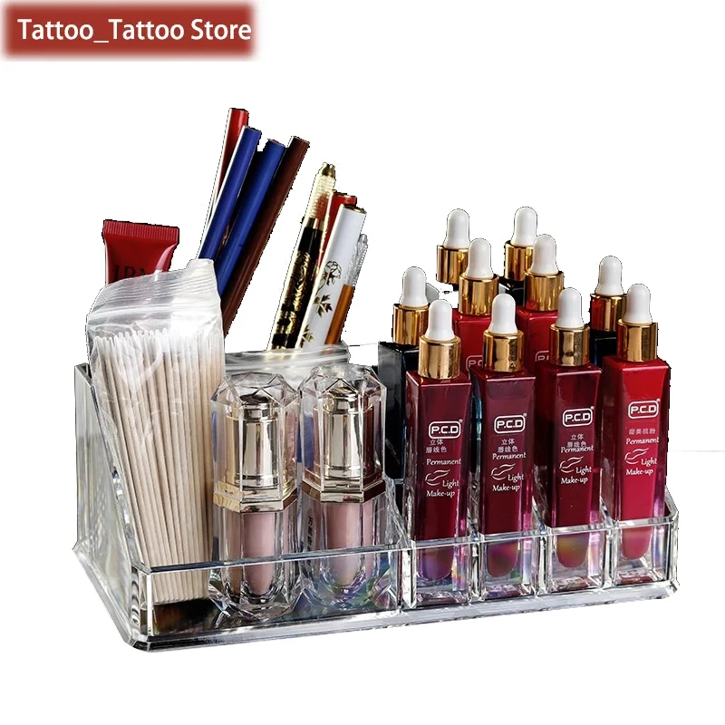 Tattoo Ink Display Stand Holder Empty Rack Acrylic Clear Cosmetic