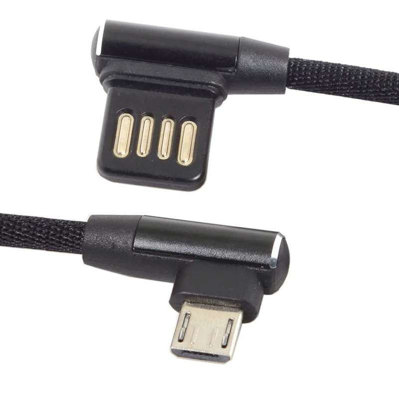 ABKT 15Cm Micro Usb 5Pin правый угол влево 90 градусов 2 0 двойной локоть кабель для зарядки