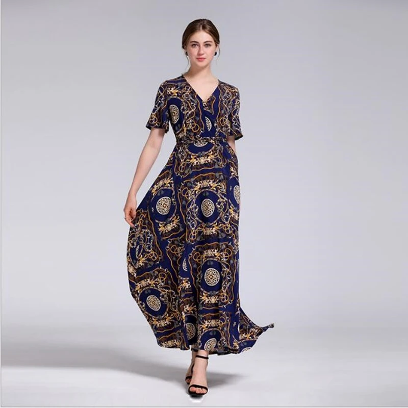 french blue maxi dress