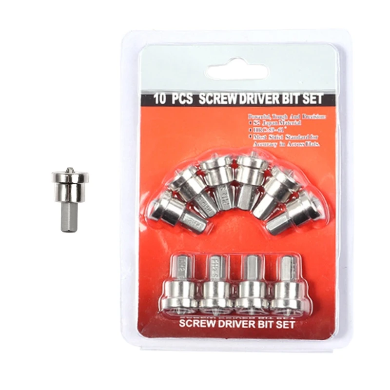 

10 Pcs Set / 1 Pc Locating Screwdriver Bits Depth Stop Plasterboard Screws Hex
