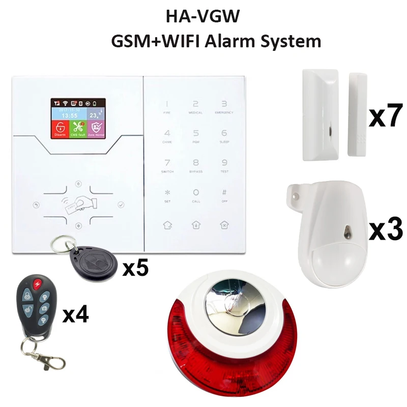 Фокус HA-VGW Английский Французский Меню Wi-Fi GSM SIM сигнализации Системы безопасности