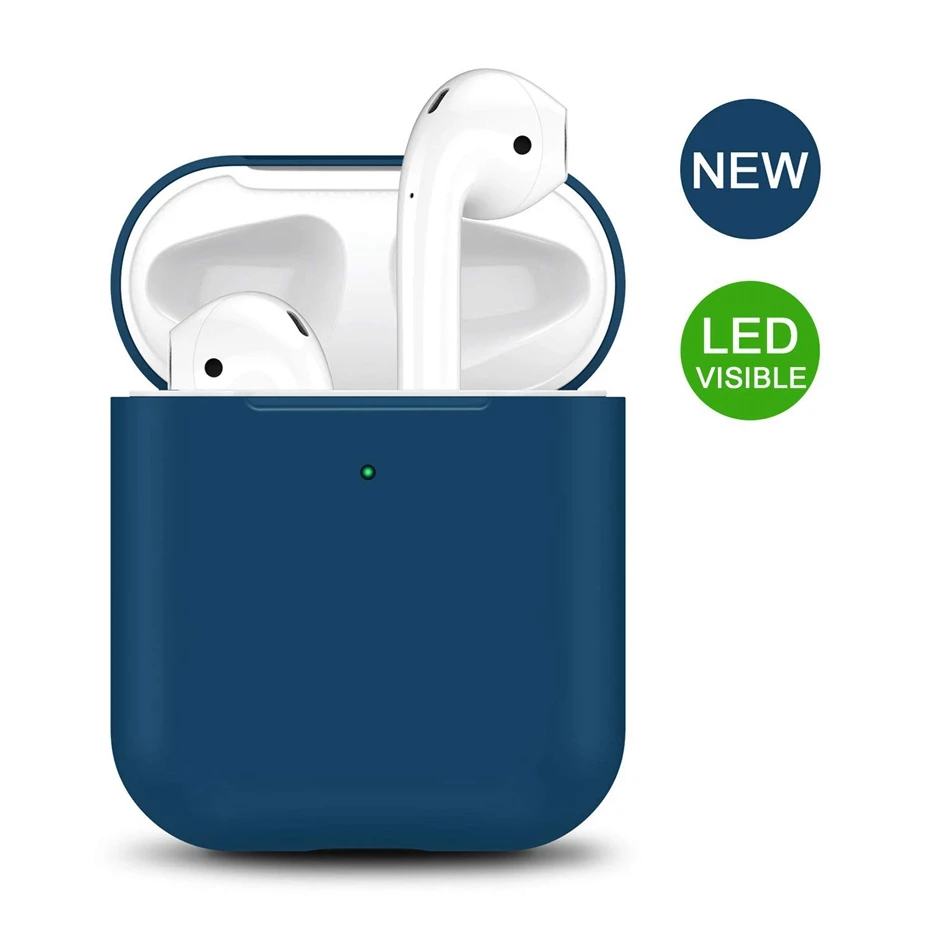 Силиконовый чехол для AirPods 2 Чехол для зарядки наушников чехол для Apple AirPods Air Pod 1 2 Bluetooth коробка гарнитура защитный чехол