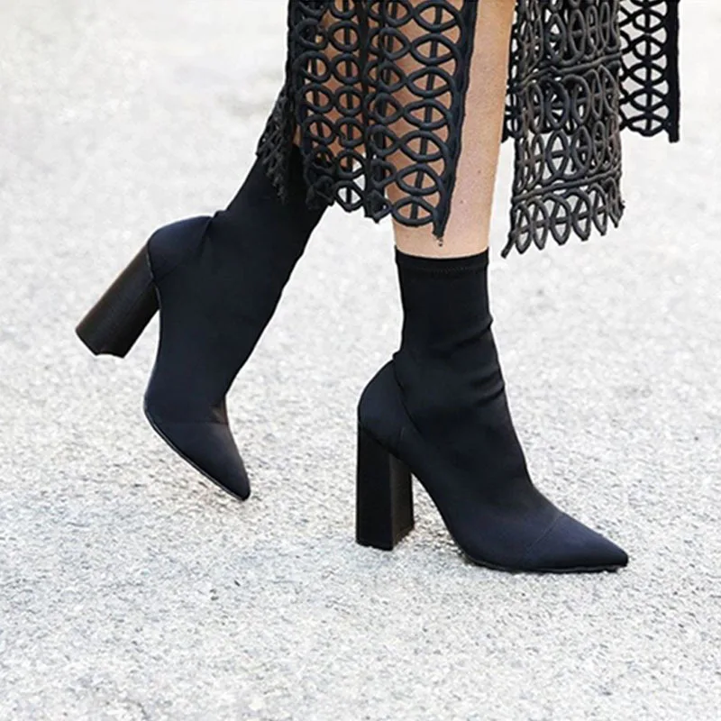 High Heel Boots Shoes Woman Fashion 