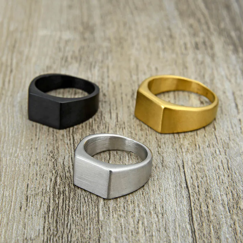 Ювелирные изделия Valily, 10 мм, уникальный дизайн, золотой цвет, модные вечерние, матовые кольца для женщин, нержавеющая сталь, массивное кольцо на палец для мужчин