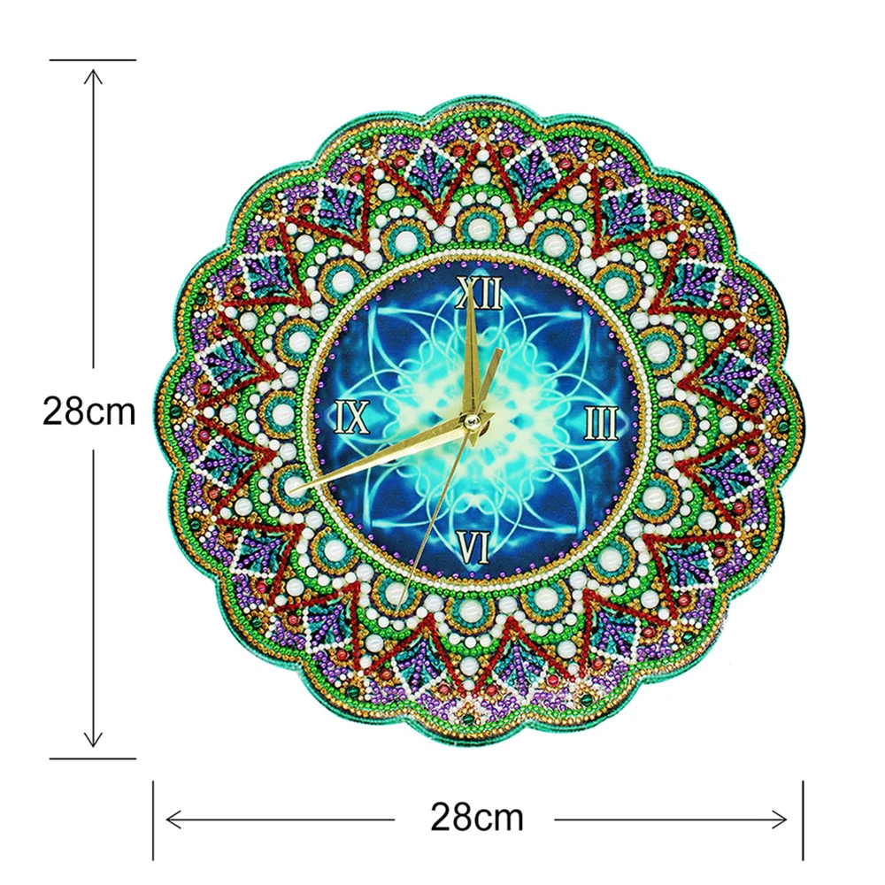 HUACAN 5D Алмазная вышивка Часы Алмазная мозаика мультфильм декор для дома Рождественский подарок