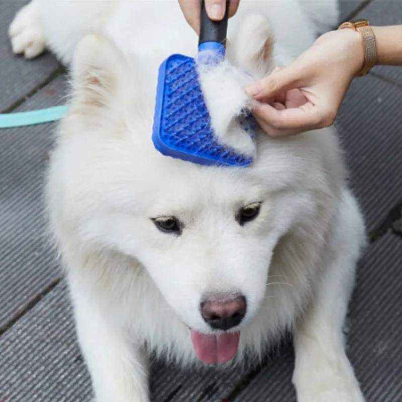Массажная Расческа для домашних животных для собаки кошка из мягкого силикона щетка для вычесывания животных для удаления волос завязывание собак кошек щетка для ванны