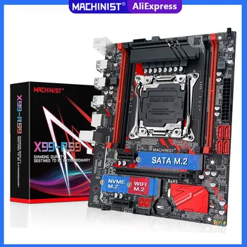 MACHINIST-placa base X99 LGA 2011-3 Xeon E5 V3 V4, procesador con ranura Dual M.2 NVME, compatible con cuatro canales, DDR4, ECC, RAM, X99-RS9