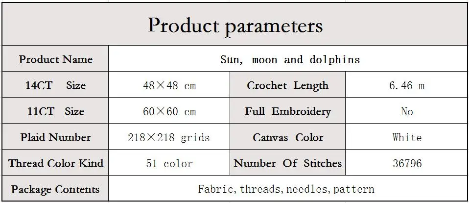 Everlasting love Sun, moon and dolphins chinese Cross stitch kits Ecological cotton printed 11 DIY Christmas wedding decoration