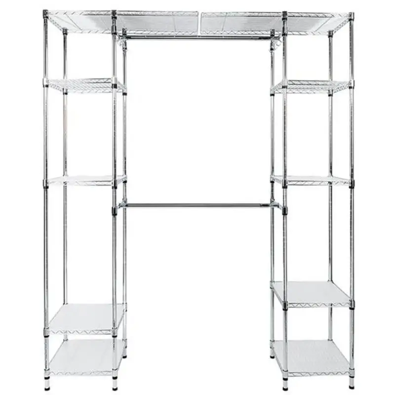 

Closet Organizers Shelves System Kit Expandable Clothes Storage Metal Rack