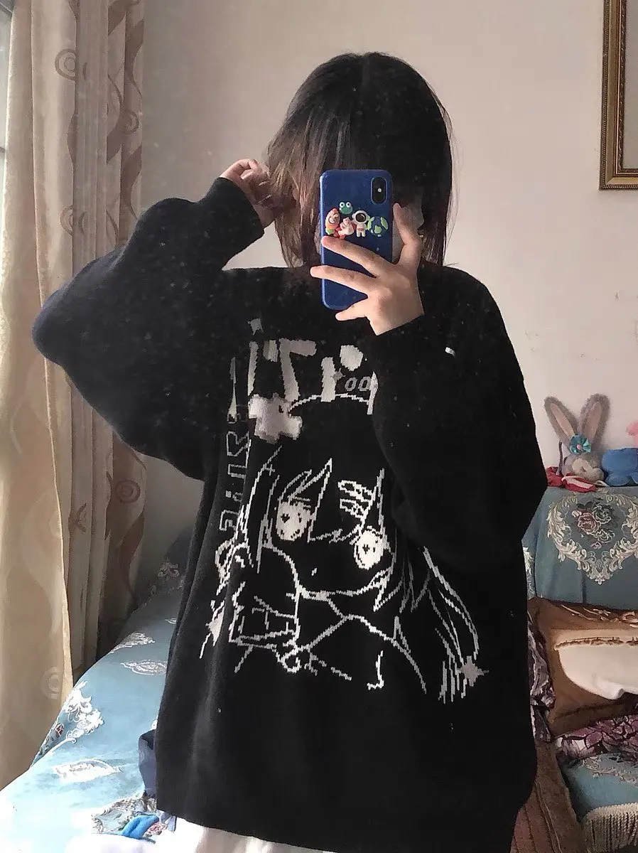 Harajuku Pullover with Anime print photo review