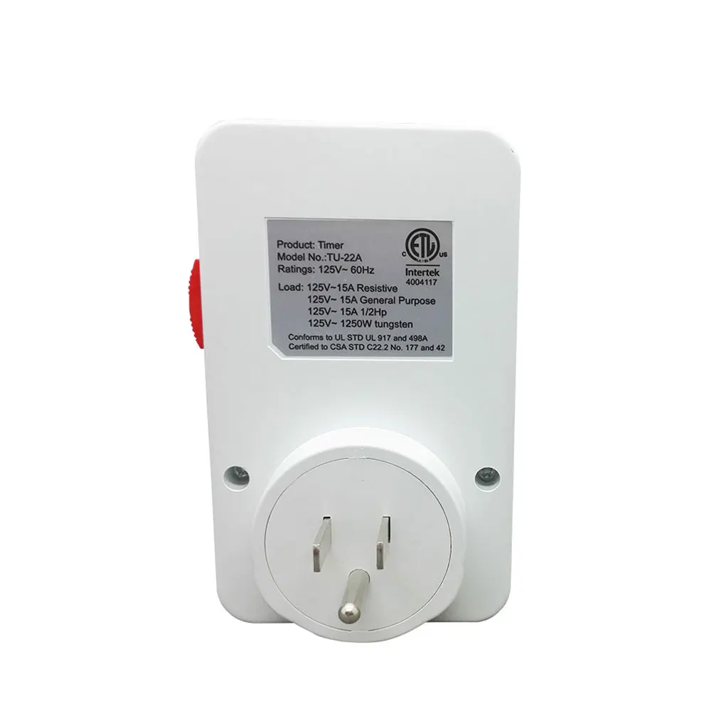 Белый контроллер синхронизации таймер разъем 125 V-60Hz ПК 24 часа в сутки для всей семьи включение/выключение света реле времени