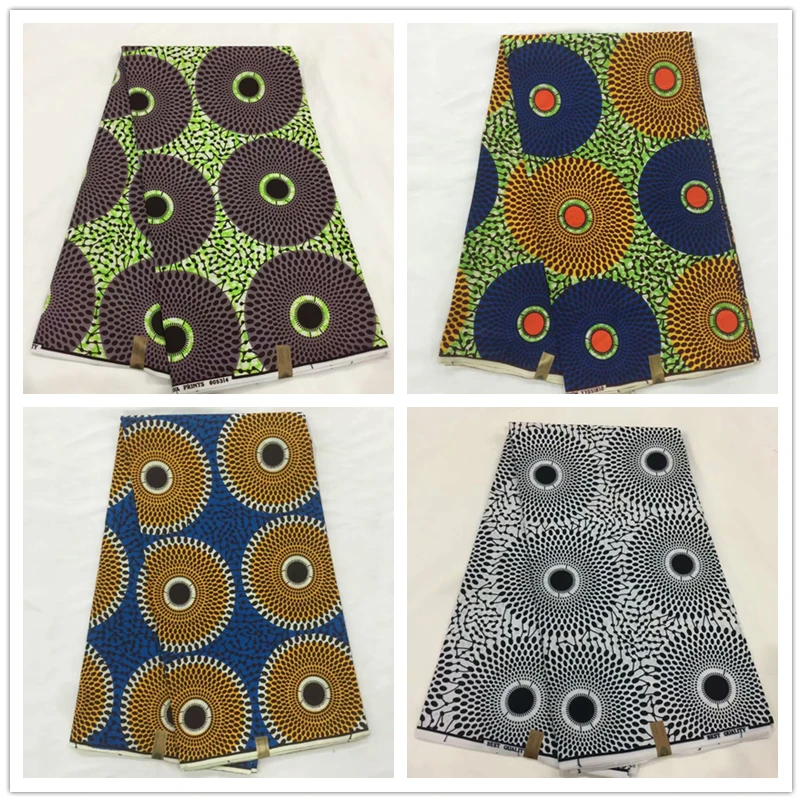 Горячая Анкара Африканский Воск Печать Ткань Нигерия Гана Ткань 6 ярдов Хлопок Кенет стиль для африканские платья 051518
