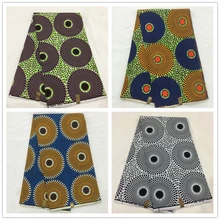 Горячая Анкара Африканский Воск Печать Ткань Нигерия Гана Ткань 6 ярдов Хлопок Кенет стиль для африканские платья 051518