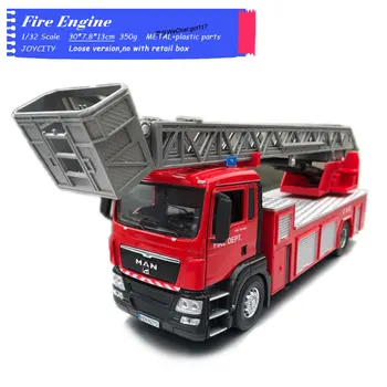

JOYCITY 1/32 Scale Car Model Toys MAN Aerial Ladder Truck Fire Engine Diecast Metal Car Model Toy For Gift,Kids