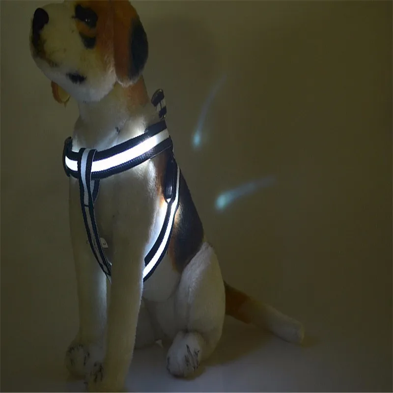C42 полосатый светодиод для домашних собак, легкие ремни, Щенячий собачий пояс, светящаяся безопасность, светящийся поводок для собак, для небольших аксессуаров для домашних питомцев собак
