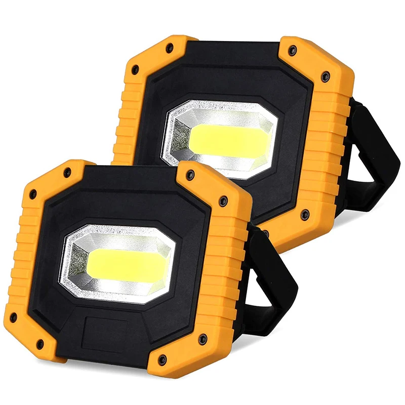 

30W Rechargeable Portable Work Light, LED Floodlight with USB, Outdoor Waterproof Spotlight, for Car Repair, Fishing, Camping, H