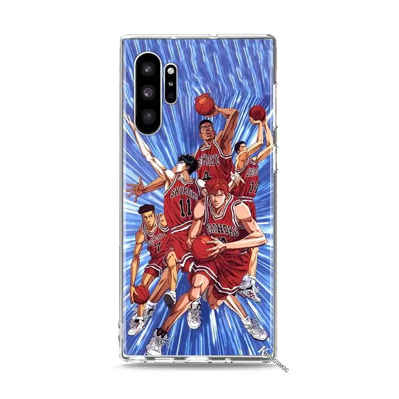 Прозрачный мягкий ТПУ чехол Slam Dunk аниме для samsung Galaxy Note 10 Pro Note 9 8 S10 5G S9 S8 S7 Plus чехол для телефона